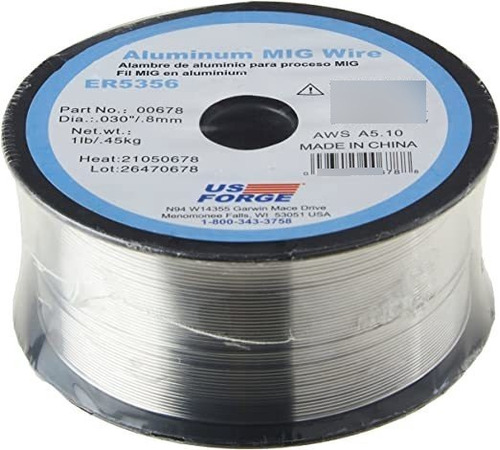 Us Forge Welding Aluminum Mig Wire .030 1-pound Spool #0067