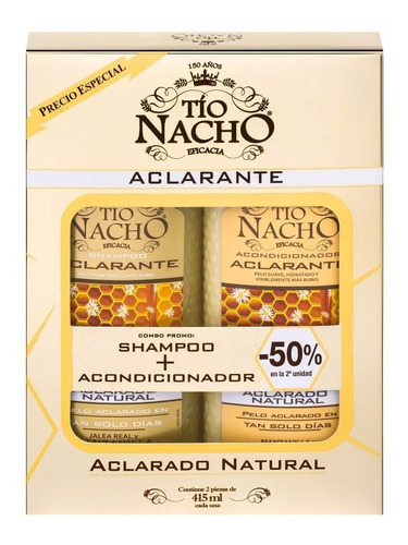 Monoestuche Tío Nacho Aclarante Shampoo + Acond X 415ml