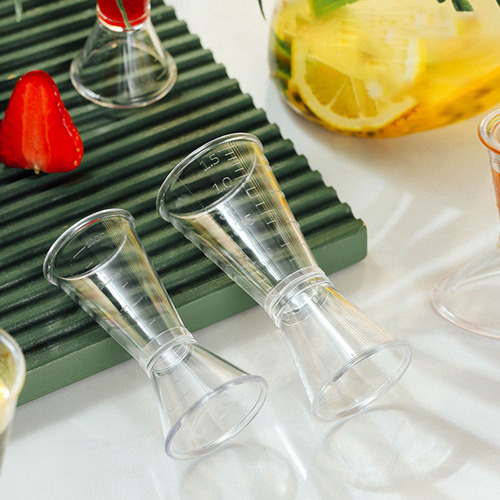 6 Vasos Medidores De Plástico Con Doble Forma De Barra De Do