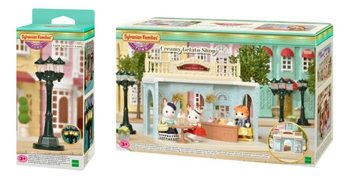 Juego Kit Heladeria + Farol De Calle Sylvanian Families Febo