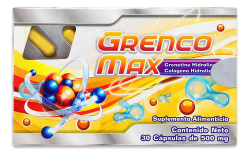 Grenco Max, 30 Capsulas De 500 Mg, Natutech Sabor Sin Sabor