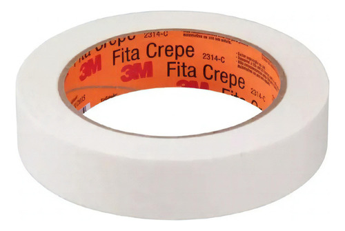 Fita Crepe 18mm X 50mt 3m Uso Geral Caixa Pintura Kit 50 Pçs