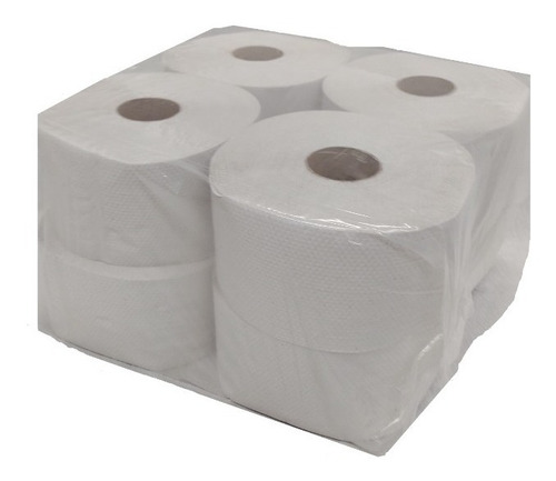 10 Bolsón Papel Higiénico Jumbo Blanco 8 Rollos X 300 Metro 