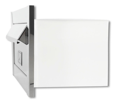 Caixa De Correio Frente Inox Carta + Visor Água + Luz