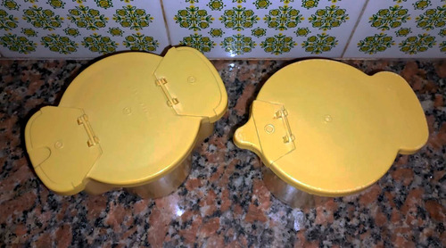 Tupperware Azucarera Y Yerbera Original Lote X2 Amarillo