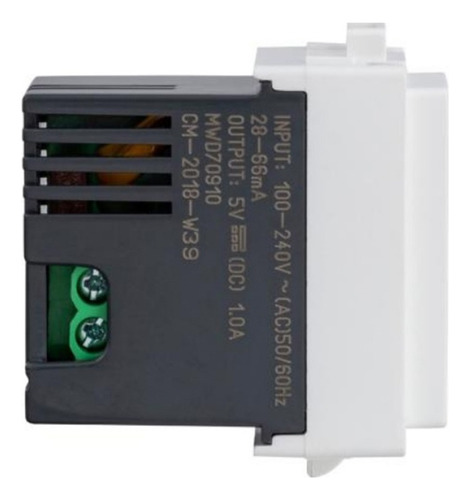 Toma Usb 1 Modulo 2.0 1a 127/220v Schneider Mwd70910 Color Blanco