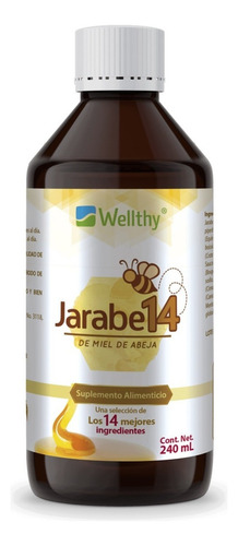 Wellthy Jarabe 14 De Miel De Abeja 240ml