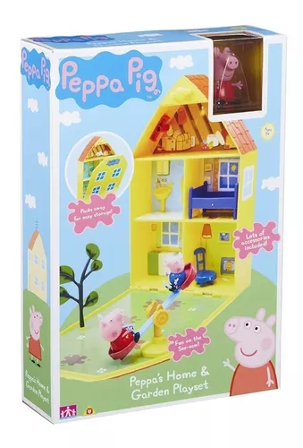 Peppa pig casa com jardim 28cm dtc