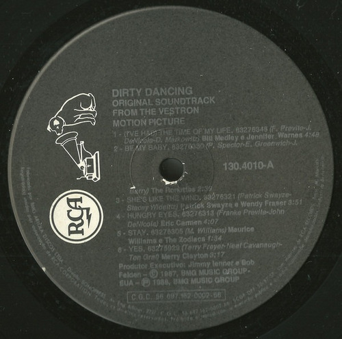 Imagem 3 de 3 de Lp Vinil (nm) Trilha Dirty Dancing Original Soundtrack Promo