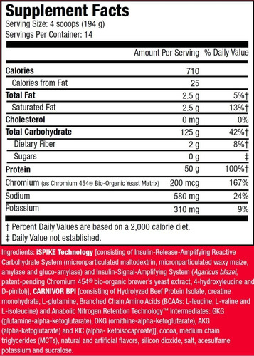 Suplemento en polvo MuscleMeds Carnivor Coffee proteínas sabor chocolate con mantequilla de maní en pote de 2.72kg