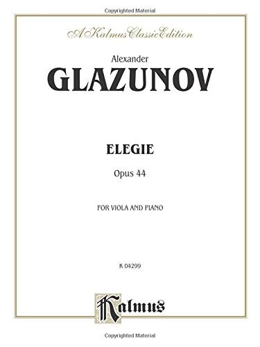Elegie For Viola, Op 44 (kalmus Edition)
