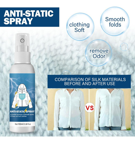 Spray Eliminador De Estática Spray Antiestático Para Ropa El