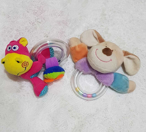 Combo 2 Sonajeros Con Peluche (Usado)