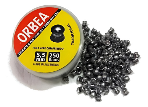 Balines Plomo 5.5mm Punta Conica Por 250 Unidades