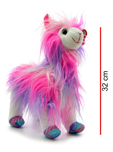 Peluche De Llama Multicolor 30 Cm Phi Phi Toys 8034  