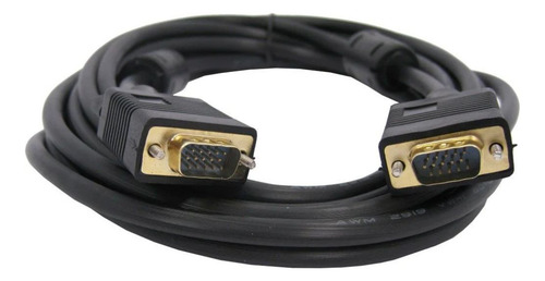 Cabo Vga Macho + Vga Macho 5m Preto C/ Filtro Tebera