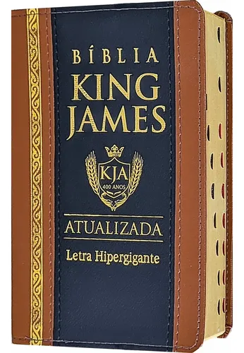 Bíblia Evangélica King James Atualizada - Letra Hipergigante - Luxo C ...