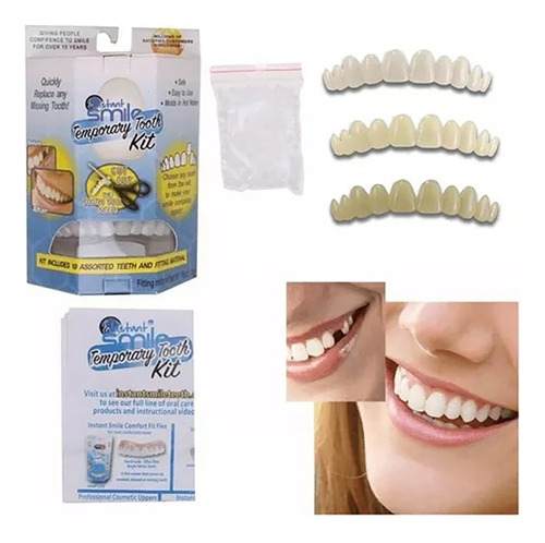 Kit De Dientes Temporale Reparacion Dental Dientes Postizo