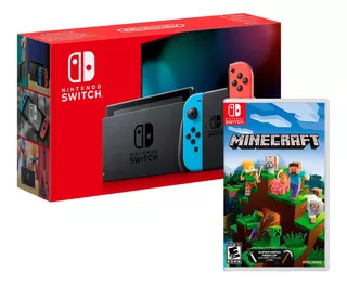 Nintendo Switch 2019 Neon Bateria Extendida + Minecraft