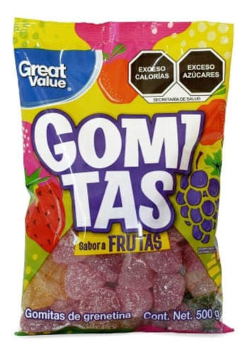 2 Pzas Dulce Gota Great Value Frutal 500 G