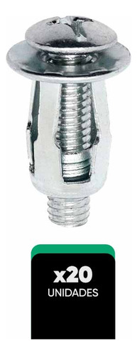 Set De 20 Remache M6 25mm Con Tornillo De Expansión