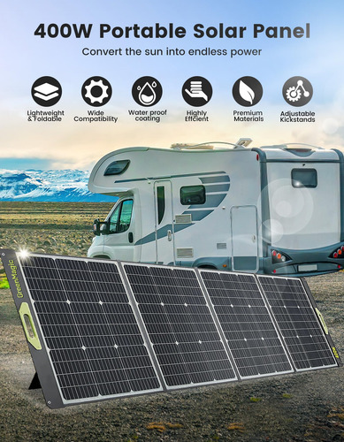 Panel Solar Portátil Greenmagic De 400w Plegable Y Duradero