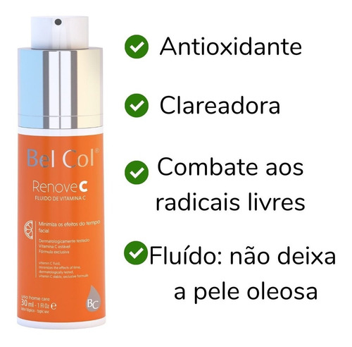 Imagem 3 de 6 de Vitamina C Fluido Renove C Bel Col 30ml