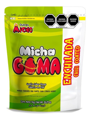 Gomita Sabor Mango Enchilada 1kg Dulce Con Chile Pack Ahorro