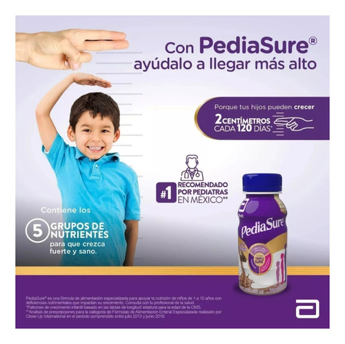 Pediasure Chocolate Botella 237ml - Energía Sin Alcohol