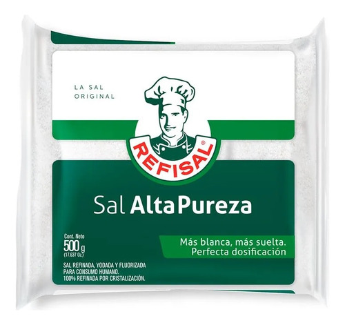 Sal Refisal Alta Pureza X 500 G - g a $6
