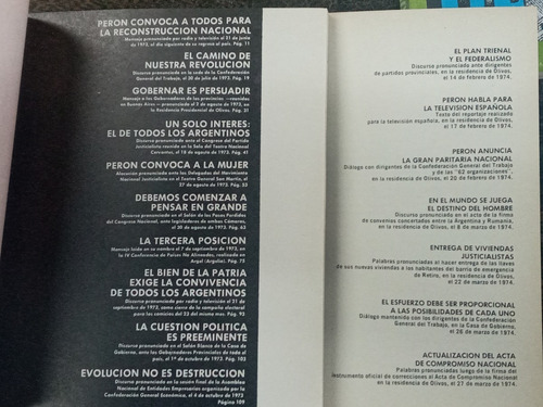 Mensajes 1973 / 1974 * Juan Domingo Peron * 3 Tomos *