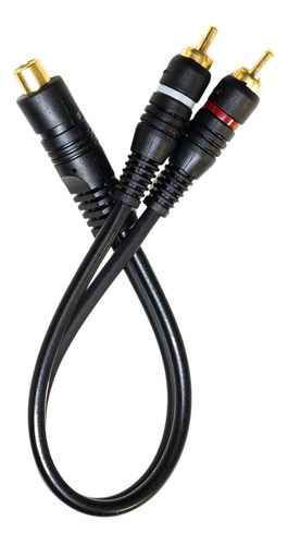 Kit 2 Cabos Rca Y 2m1f 2 Machos E 1 Fêmea P Som Automotivo