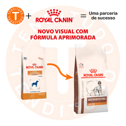 Alimento Royal Canin Veterinary Diet Canine Gastrointestinal Low Fat para cão adulto de raza todos os tamanhos sabor mix de 1.5 kg