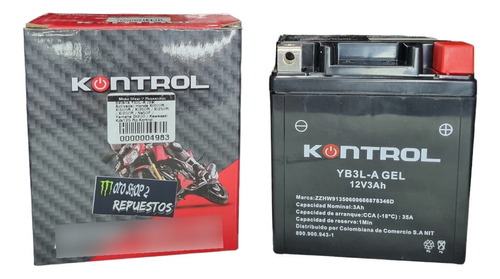 Bateria Xl 600r Xl 500r Xl 350r Xl 250r Dt 200 Kdx Kontrol