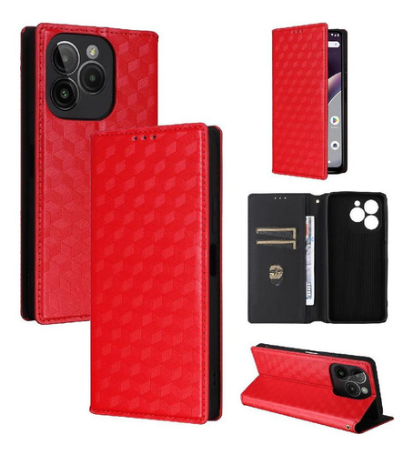 Funda For Blu Bold K10 Cierre Magnético Patrón 3d Tarjeta