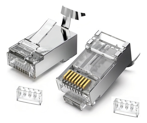 Ficha Red Plug Rj45 Cat7 Modular Ftp Metal X 10 Prosoft