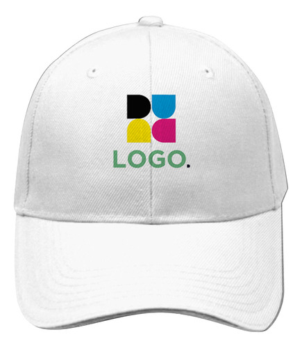 Gorras Personalizadas De 5 Gajos Blanca Logo Full Color X100
