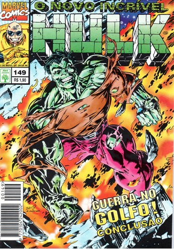 O Novo Incrível Hulk N° 149 - 84 Páginas Em Português - Editora Abril - Formato 13,5 X 19 - Capa Mole - 1995 - Bonellihq Cx03 Abr24