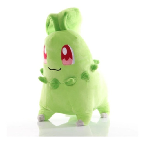 Imagen 4 de 6 de Peluche Chikorita Pokémon Original Detallado 20cm Calidad