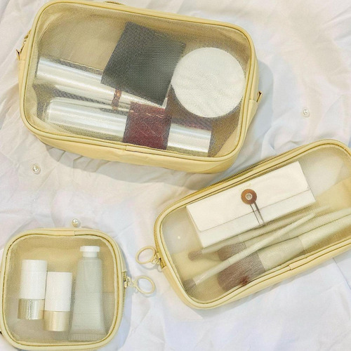 Bolsa De Maquillaje De Malla Boletería De 22cmx10.5cmx1.5cm