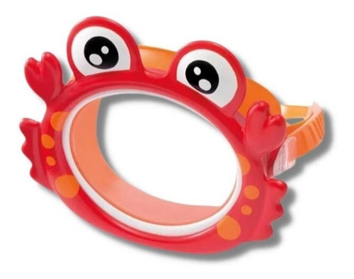 Máscara Infantil Caranguejo - Natação Piscina E Praia Intex Cor Vermelho