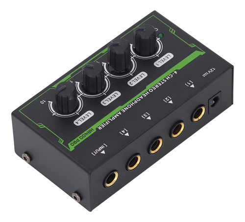 Amplificador De Auriculares Con Salida De 6,35 Mm, 4 Canales