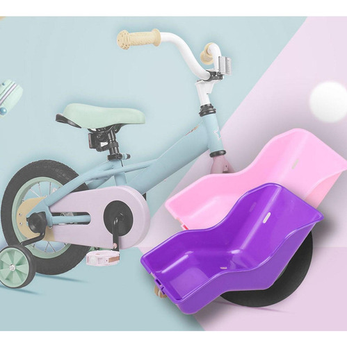 . Asiento Bicicleta Muñeca Con Calcomanías Rosado