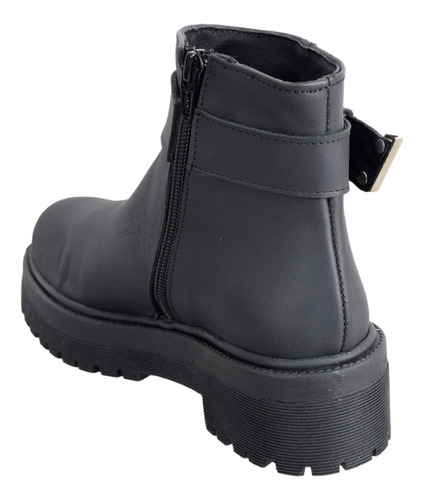 Imagen 5 de 5 de Bota Corta Mujer Citadina Myra Cuero Vacuno Botineta Taco