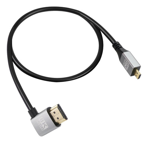Riieyoca 90 Grados Ángulo Recto Uhd 8k Hdmi Macho A Micro...