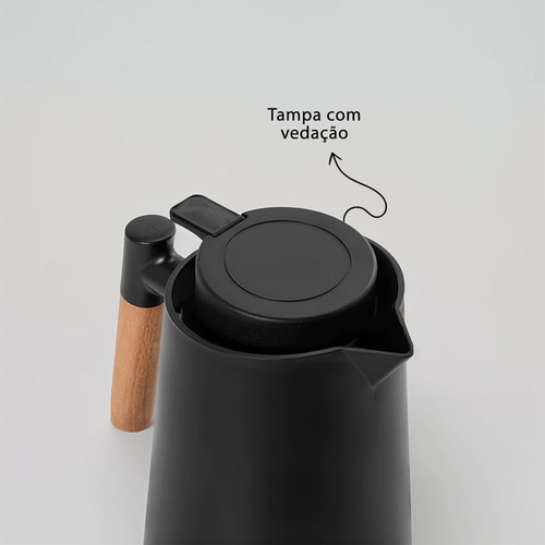 Garrafa Térmica Bule 1 Litro Parede Dupla Branca