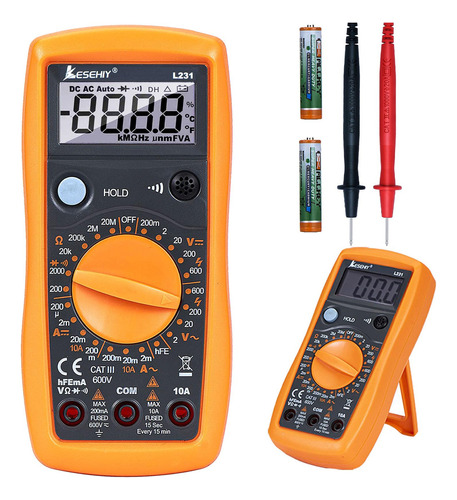 Lesehiy Multimeter Tester, Dc Ac Voltmeter Ohm Volt Meter, D
