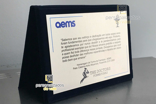 Placa De Homenagem / Engenheiro / Psicólogo / Advogado /