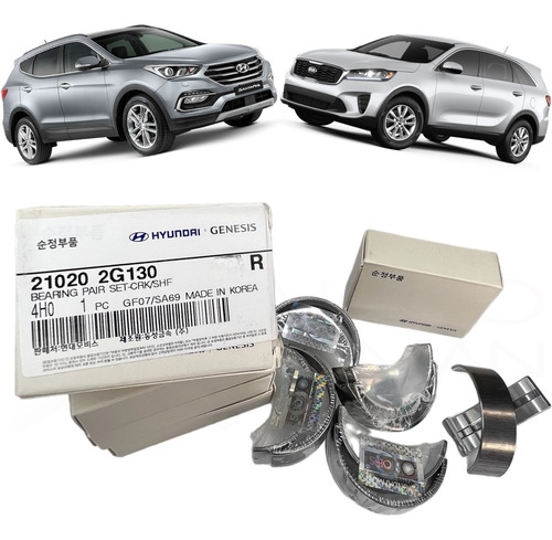 Jgo Metales Bancada Std Hyundai O Kia 2.4 Bencinero G4ke