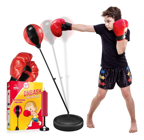 Juego De Sacos De Boxeo Niños Guantes De Boxeo Bomba D...